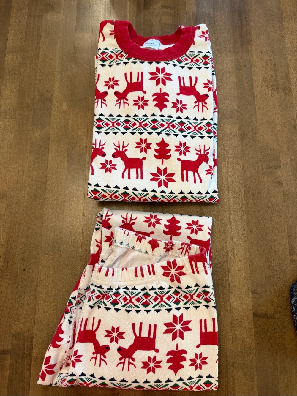 Hanna Anderson Holiday Long John Pajama Top & Bottom